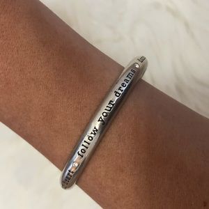 Brighton inspirational silver bangle bracelet